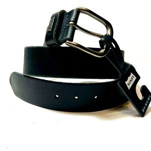 LEVIS Black Full Grain Genuine Leather Belt US 34 EU 85